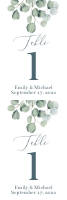 Eucalyptus table number sign 4x6 design preview