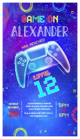 GA103 - Game electronic invitation design preview