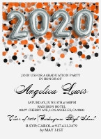 Class of 2020 Orange Black Silver design preview